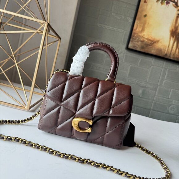 Coach Tabby top handle with quilting, Maple